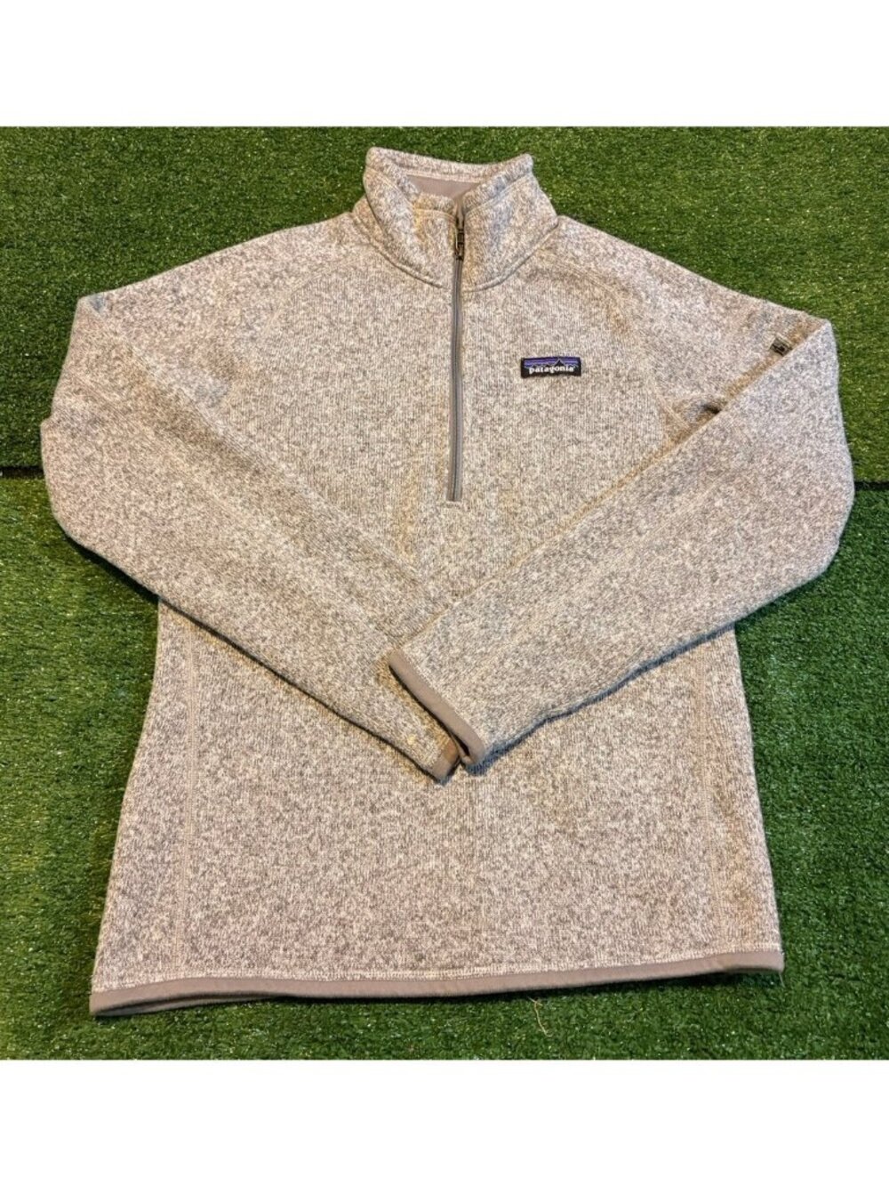 Patagonia Jacket womens small gray better sweater 1/4 zip pullover fleece pocket